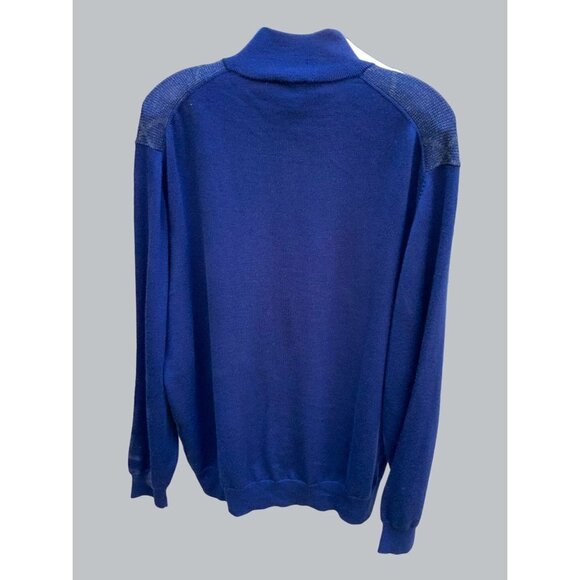 JOS.A.BANK MENS SIGNATURE COLLECTION MERINO WOOL BLUE ARGYLE PULLOVER SWEATER XL - Picture 6 of 8